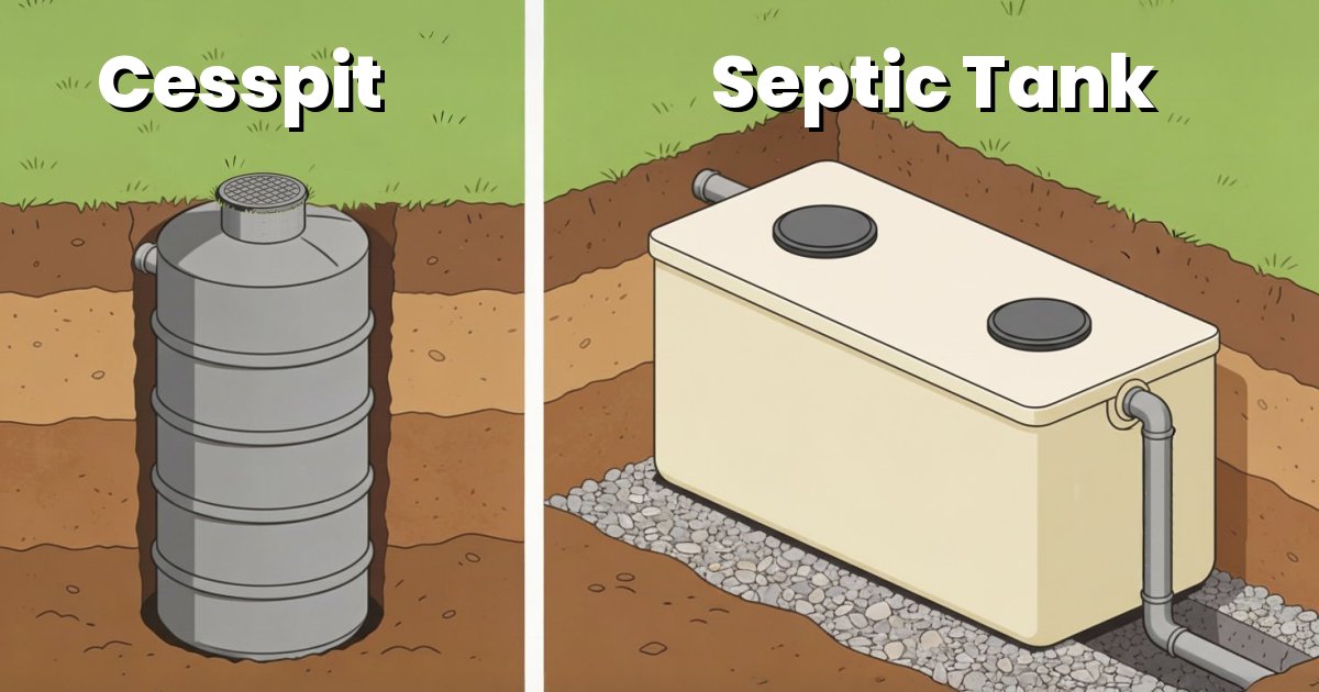 What is the Difference Between a Cesspit and a Sceptic Tank?